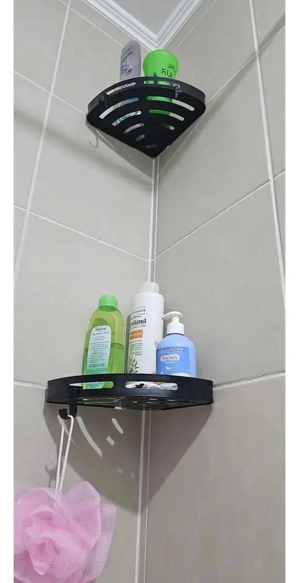 ORGANIZADOR ESQUINERO PARA DUCHA CON REPISA PARA BAÑO - 5