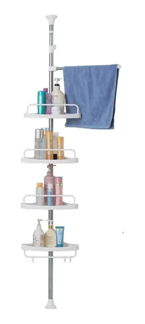 ESQUINERO ORGANIZADOR PARA BAÑO CON 4 REPISAS AJUSTABLES MULTIUSO - 1