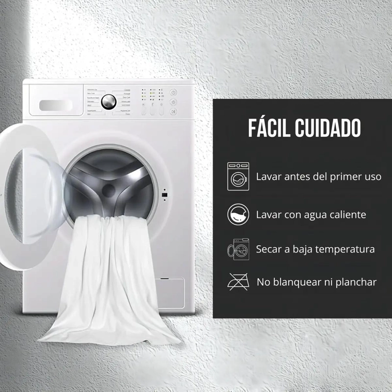 JUEGO DE 2 TOALLAS DE BAÑO GRANDES DE ALGODON BLANCO 140X70 CM - 4