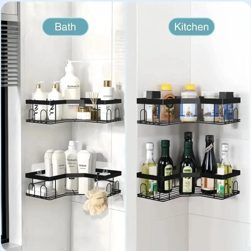 ORGANIZADOR ADHESIVO PARA DUCHA CON 5 REPISAS PARA BAÑO - 4