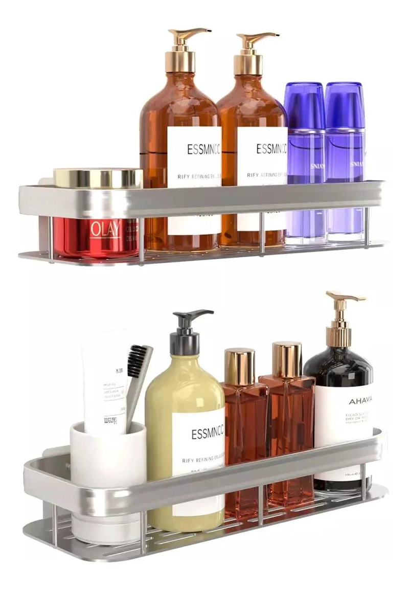 SET DE 2 REPISAS ADHESIVAS PARA ORGANIZAR BAÑO Y DUCHA - 3