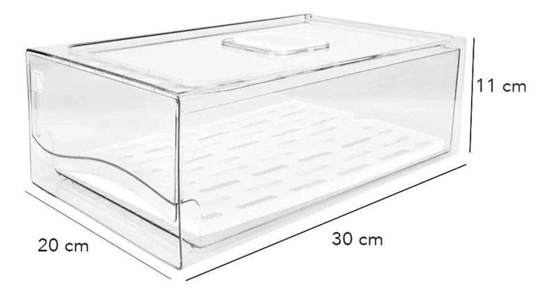 ORGANIZADOR GRANDE PARA REFRIGERADOR CON SISTEMA DE DRENAJE Y DISEÑO SENCILLO - 1