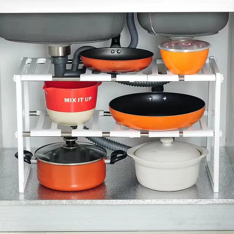 ESTANTE ORGANIZADOR PARA COCINA CON CAPACIDAD PARA OLLAS Y SARTENES - 2
