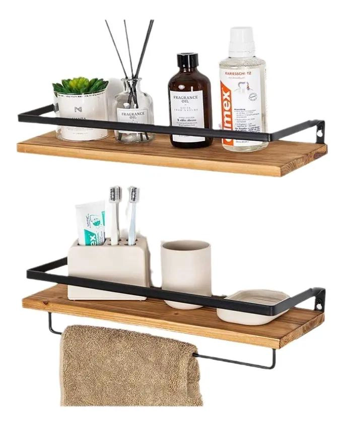 KIT DE 2 ESTANTES FLOTANTES PARA BAÑO CON MONTAJE EN PARED - 2
