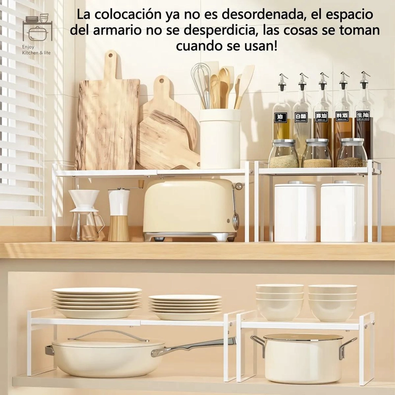 ESTANTE REPISA EXTENSIBLE PARA ORGANIZACION EN COCINA Y BAÑO - 3