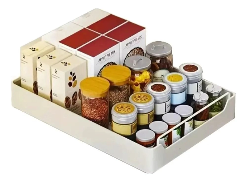 ORGANIZADOR DE COCINA CON REPISA EXTRAIBLE Y BANDEJA DESPLEGABLE PARA OPTIMIZAR - 1