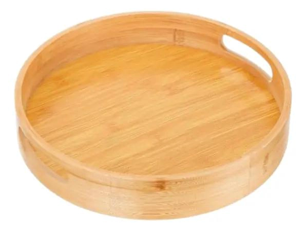 BANDEJA RECTANGULAR DE BAMBU PARA SERVIR Y DECORAR ESPACIOS - 1