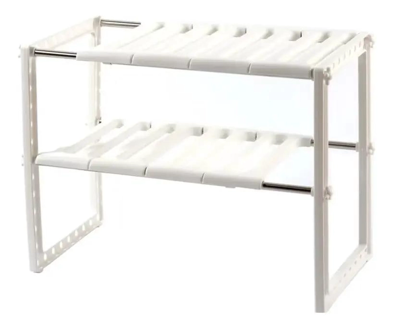 ESTANTE ORGANIZADOR EXPANDIBLE PARA COCINA CON ALMACENAMIENTO DOBLE - 1