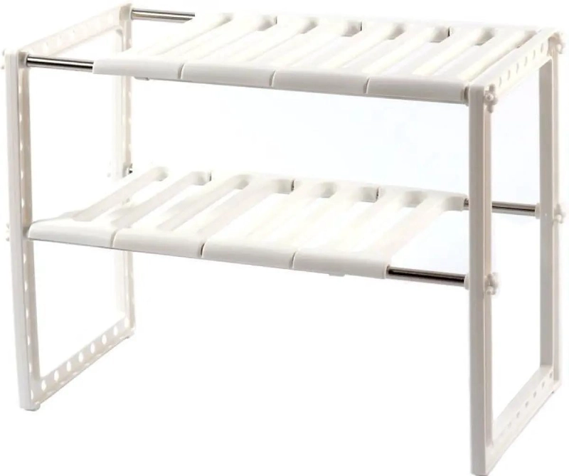 ESTANTE ORGANIZADOR EXPANDIBLE PARA COCINA CON ALMACENAMIENTO DOBLE - 3
