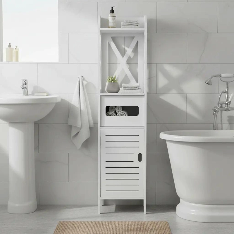 ESTANTE PARA BAÑO CON DISEÑO MODERNO Y CAPACIDAD MULTIPLE - 1