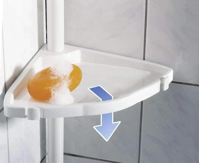 REPISA ESQUINERA RETRACTIL PARA BAÑO CON DISEÑO FUNCIONAL Y COMPACTO - 4