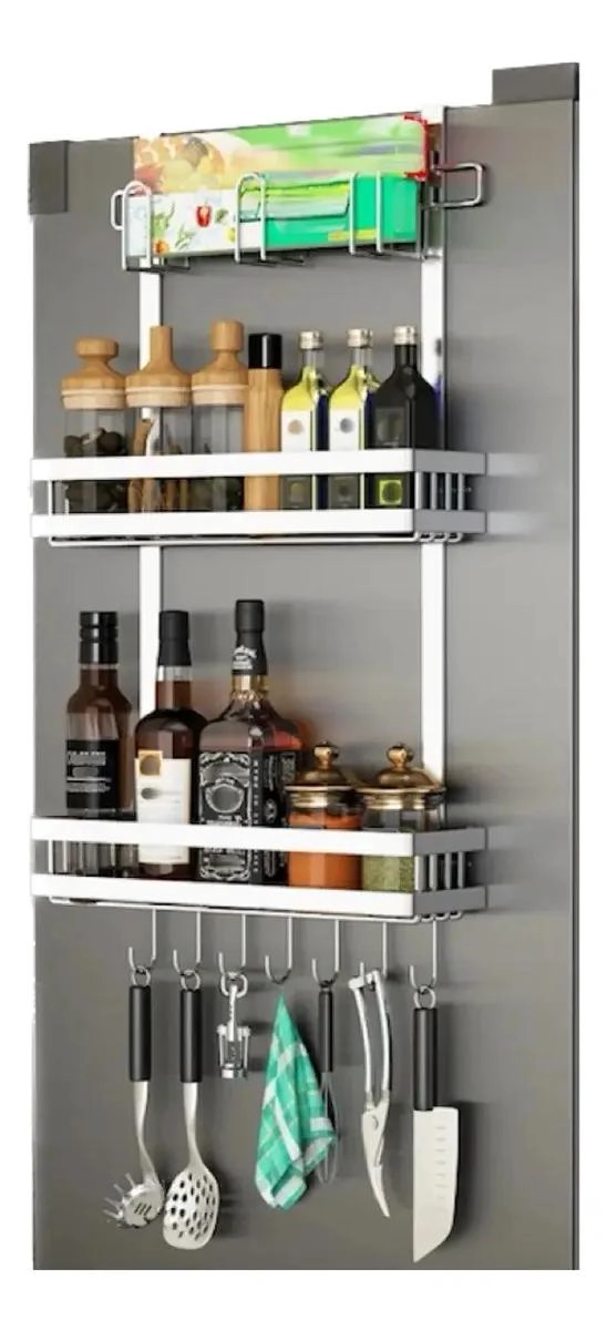 ORGANIZADOR LATERAL PARA REFRIGERADOR CON ESTANTES AJUSTABLES - 1