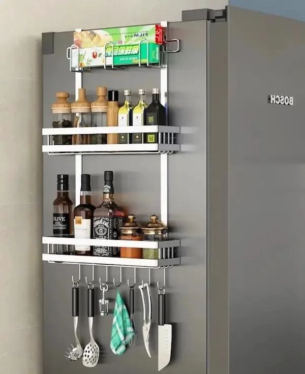 ORGANIZADOR LATERAL PARA REFRIGERADOR CON ESTANTES AJUSTABLES - 2