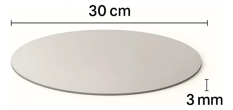 PACK DE 12 BANDEJAS RESISTENTES PLATEADAS DE 3 MM PARA TORTAS DE 30 CM - 2