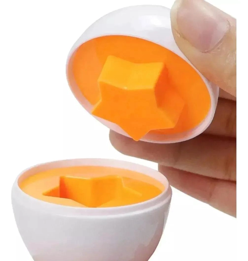 JUEGO DE ENCAJE CON HUEVOS Y FIGURAS PARA NIÑOS EN COLOR AMARILLO - 4