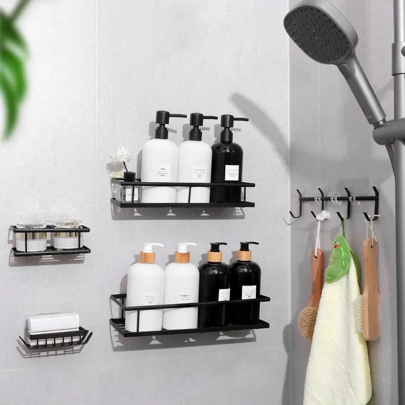 JUEGO DE 6 ESTANTES PARA ALMACENAMIENTO EN BAÑO CON DISEÑO FUNCIONAL - 1