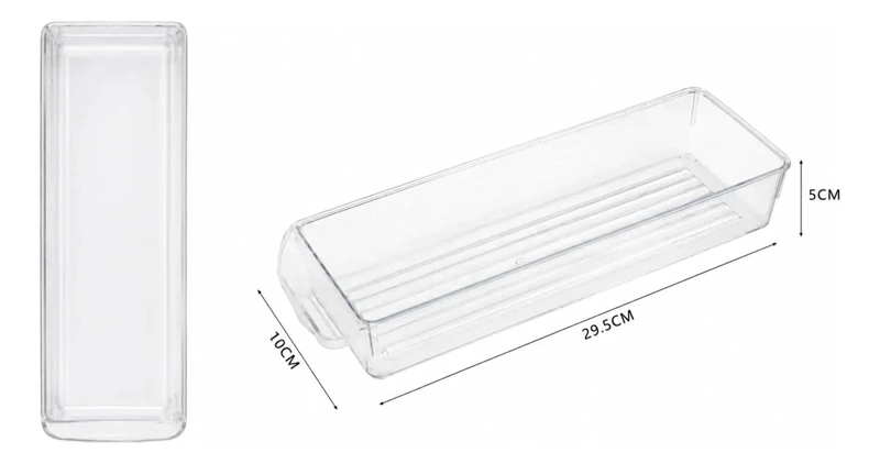 SET DE 3 CAJAS ORGANIZADORAS PARA REFRIGERADOR CON DISEÑO TRANSPARENTE - 4