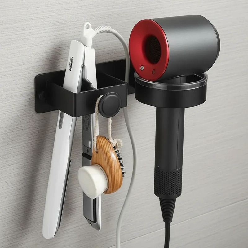SOPORTE PARA SECADOR Y PLANCHA DE CABELLO PARA BAÑO ORGANIZADOR - 1