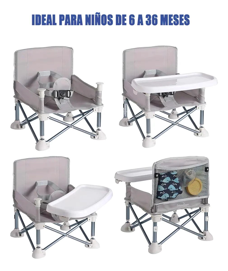SILLA PORTATIL PLEGABLE PARA COMEDOR CON ASIENTO COMODO PARA NIÑOS - 3