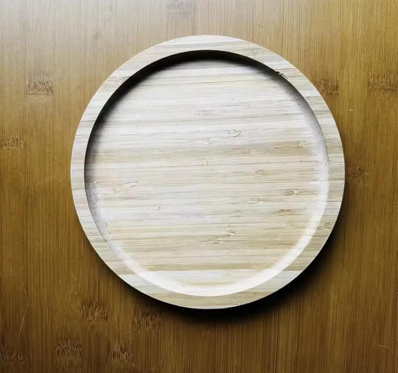 SOPORTE PARA PASTEL CON CAPSULA DE PLASTICO Y BANDEJA DE BAMBU - 3