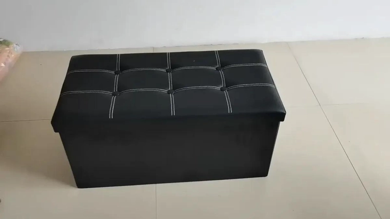 BANQUETA BAUL ORGANIZADORA CON PUFF Y ASIENTO COMODO 76X38 CM - 1