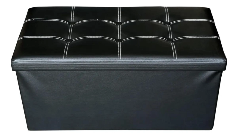 BANQUETA BAUL ORGANIZADORA CON PUFF Y ASIENTO COMODO 76X38 CM - 4