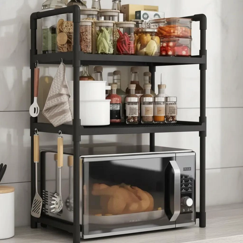 ESTANTE ORGANIZADOR MULTIUSO PARA MICROONDAS CON 3 NIVELES - 4