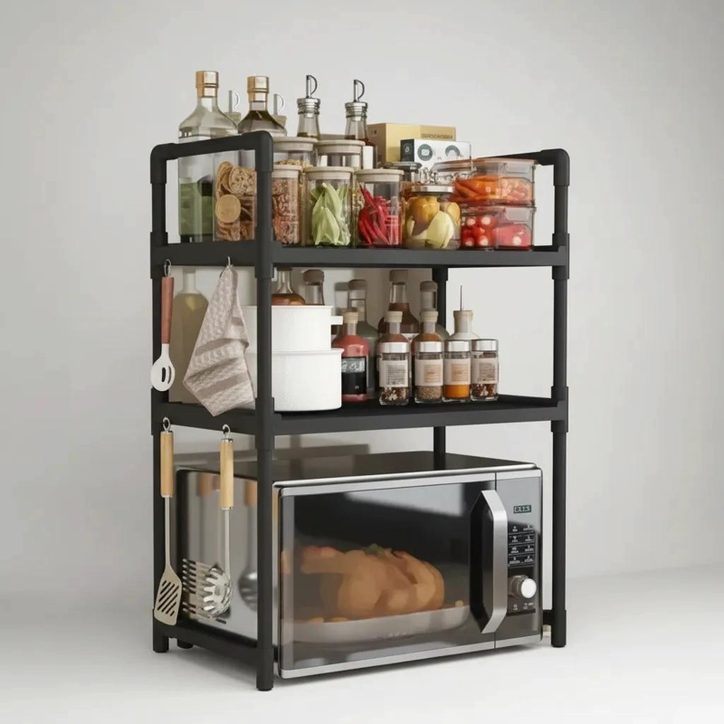 ESTANTE ORGANIZADOR MULTIUSO PARA MICROONDAS CON 3 NIVELES - 5