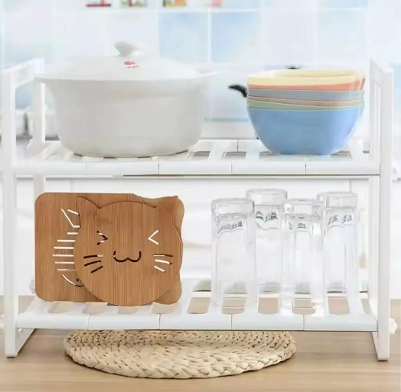 ORGANIZADOR AJUSTABLE PARA ESTANTE DE COCINA TIPO SUELO - 4