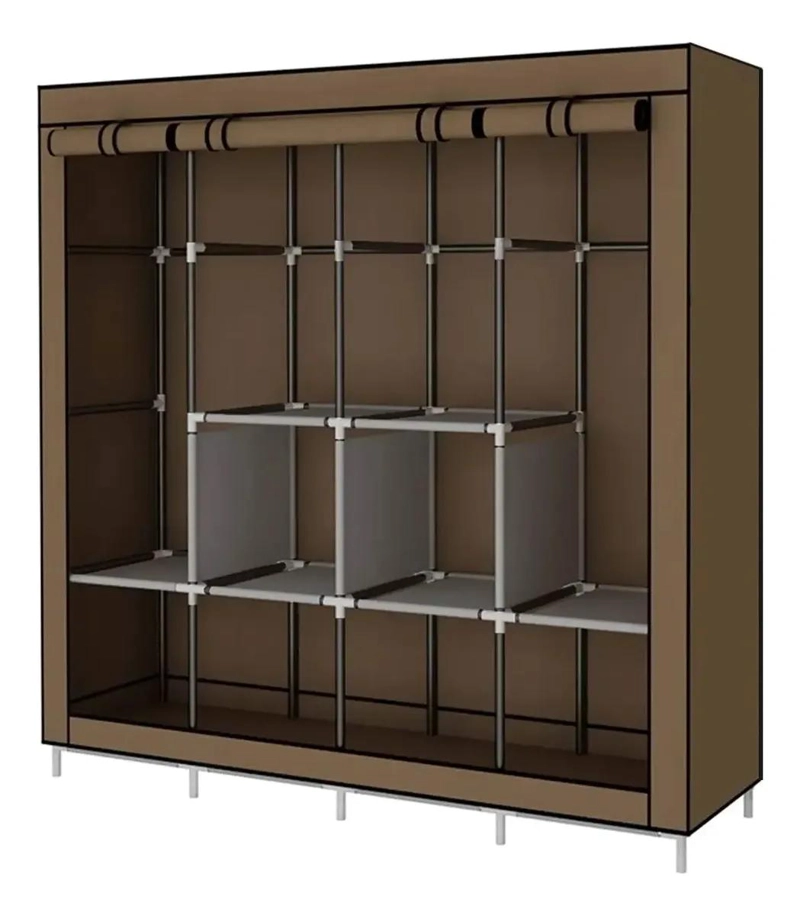 CLOSET ROPERO ARMABLE GRANDE CON ORGANIZADOR Y ZAPATERA INTEGRADA - 1