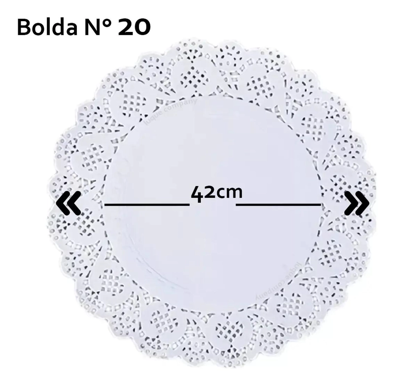 BLONDAS DE PAPEL REDONDAS DE 42 CM PARA BANDEJAS Y TORTAS - 2