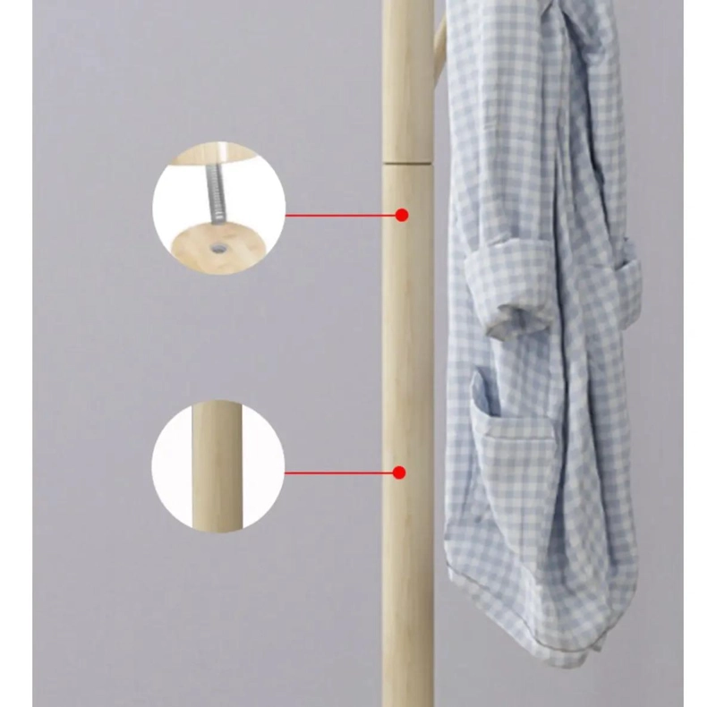 PERCHERO DE PIE DE MADERA ARMABLE CON DIMENSIONES 170X42 CM - 2