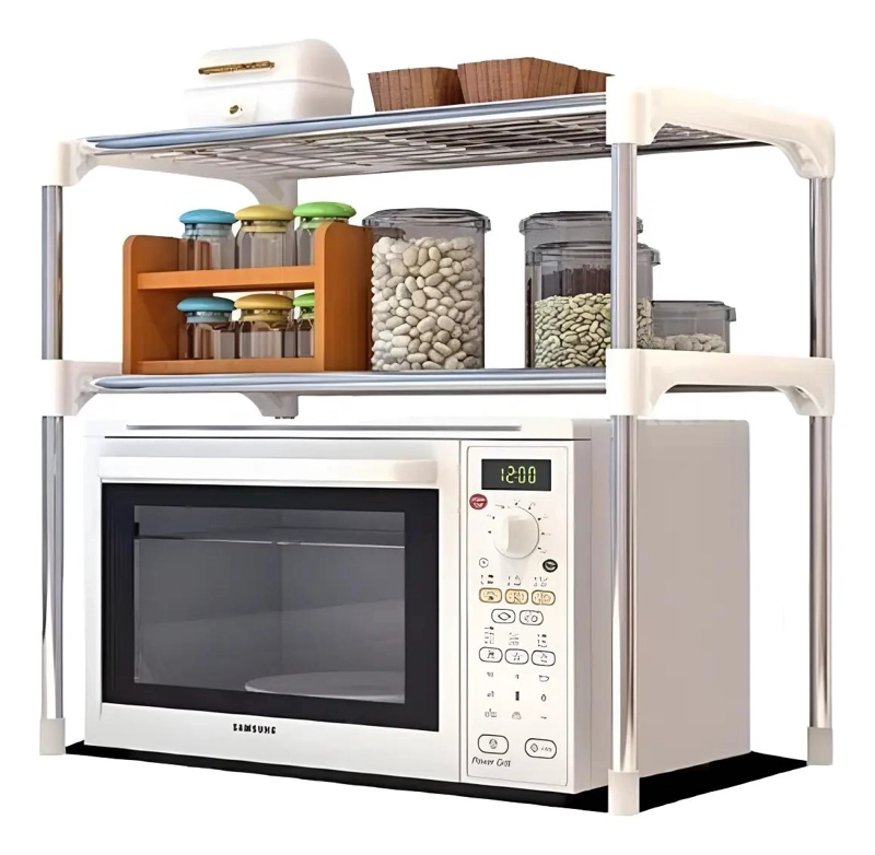 RACK ORGANIZADOR MULTIUSOS PARA MICROONDAS Y COCINA CON ESTANTES - 1