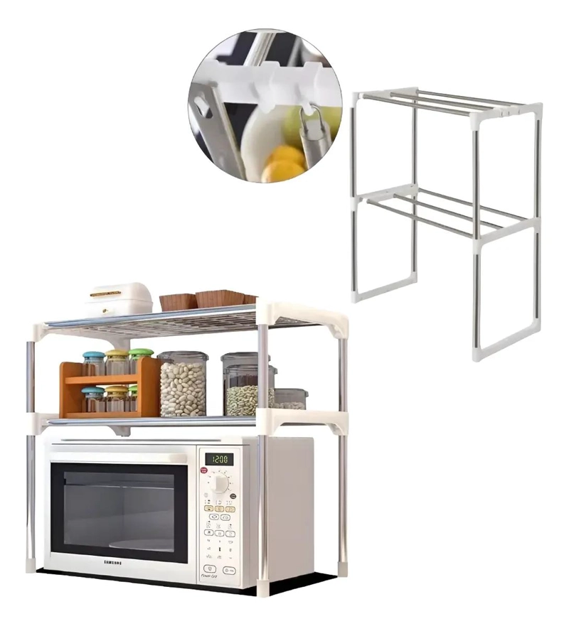 RACK ORGANIZADOR MULTIUSOS PARA MICROONDAS Y COCINA CON ESTANTES - 2