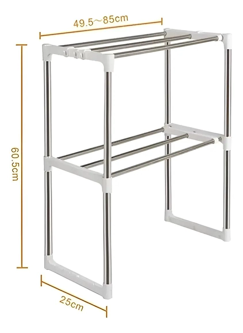 RACK ORGANIZADOR MULTIUSOS PARA MICROONDAS Y COCINA CON ESTANTES - 3