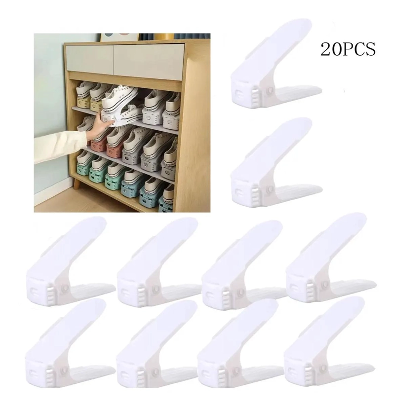 ORGANIZADOR PARA 20 PARES DE ZAPATOS CON SOPORTE ALZADOR PARA ZAPATERO - 1