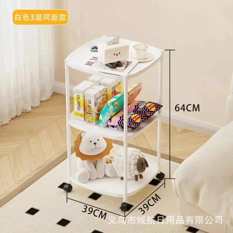 CARRITO ORGANIZADOR CON RUEDAS DE 3 NIVELES COLOR BLANCO PARA ALMACENAMIENTO - 2