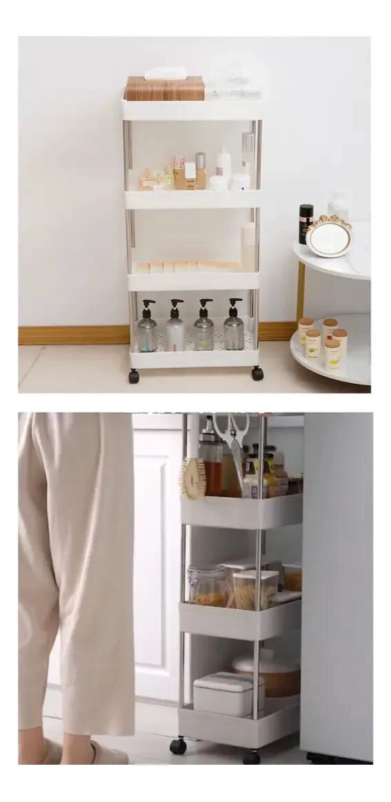 ESTANTE PORTATIL CON RUEDAS PARA BAÑO Y COCINA 22X40X87 CM - 5