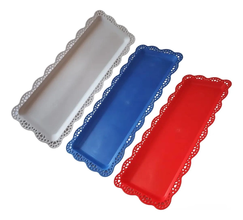 SET DE 3 BANDEJAS RECTANGULARES PARA PASTELES Y REPOSTERIA - 1