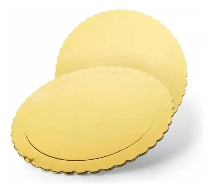 SET DE 12 BANDEJAS REDONDAS PARA TORTA DE CARTON DE 25 CM - 1
