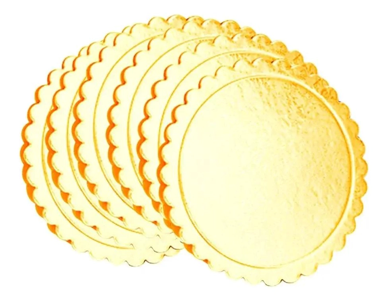 SET DE 12 BANDEJAS REDONDAS PARA TORTA DE CARTON DE 25 CM - 3