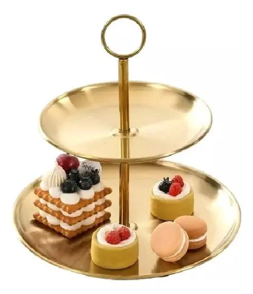 SOPORTE PARA CUPCAKES Y TORTAS DE DOS NIVELES PARA EXHIBICION - 1