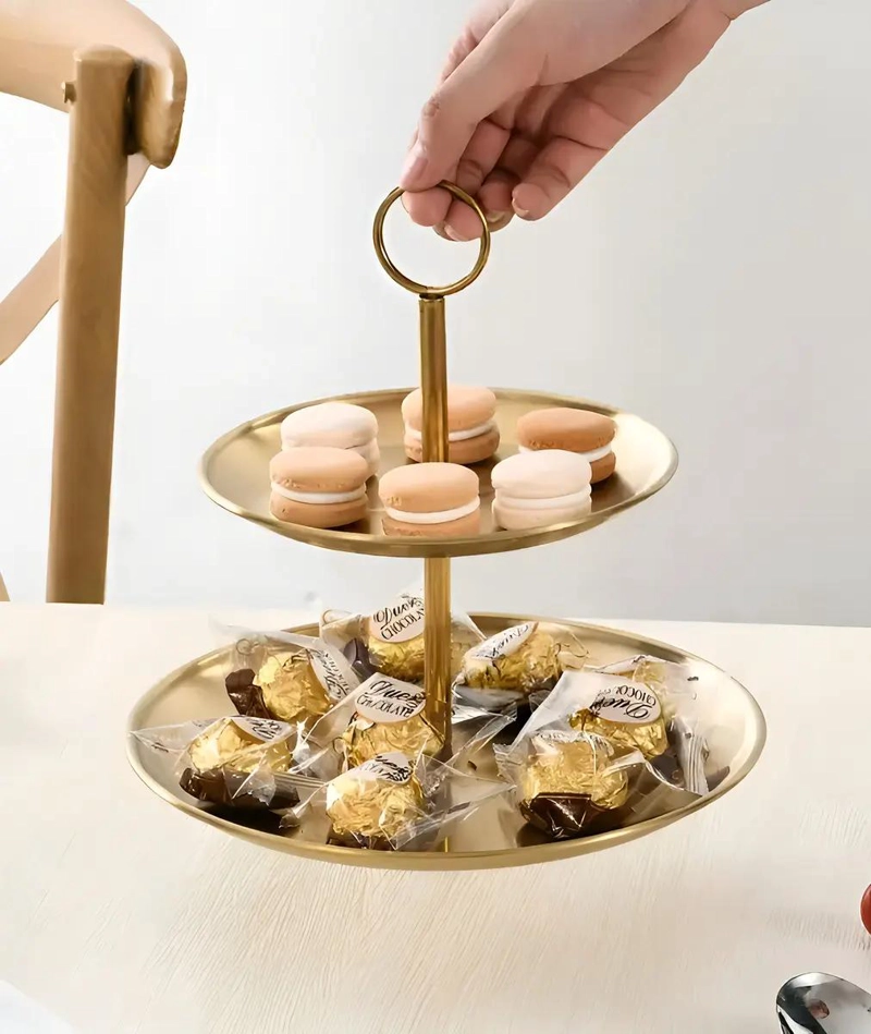 SOPORTE PARA CUPCAKES Y TORTAS DE DOS NIVELES PARA EXHIBICION - 5