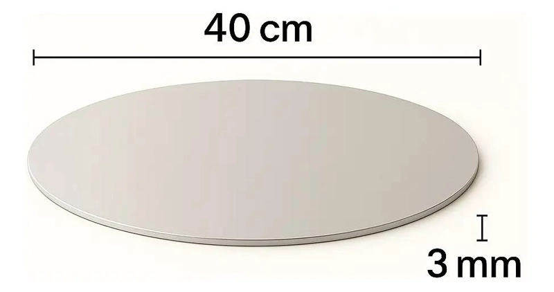SET DE 6 BANDEJAS RESISTENTES PLATEADAS DE 40 CM PARA TORTAS - 2