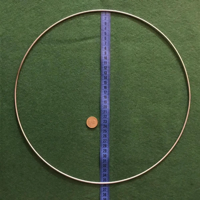 SET DE 6 ARGOLLAS DE ALAMBRE GALVANIZADO DE 35 CM PARA ATRAPASUEÑOS - 2