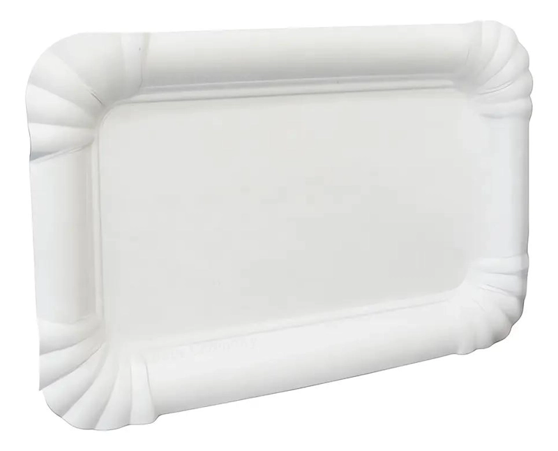 BANDEJA RECTANGULAR DE CARTON PARA TORTA Y COCTEL MEDIANA 21X15 CM - 1