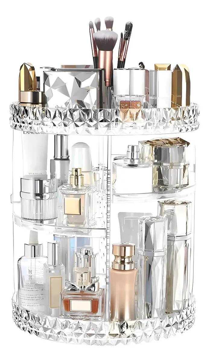 ORGANIZADOR ACRILICO PARA MAQUILLAJE Y JOYAS CON GIRO 360 GRADOS - 1