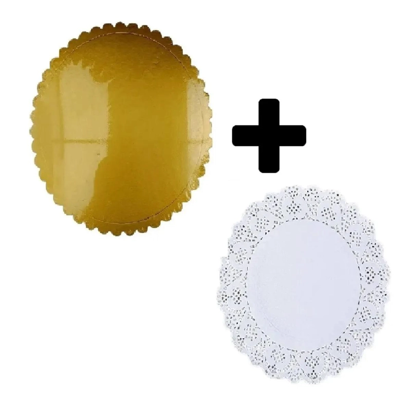 SET DE 10 BANDEJAS GRUESAS DE 25 CM Y 10 BLONDAS DE 21,5 CM PARA TORTAS - 2