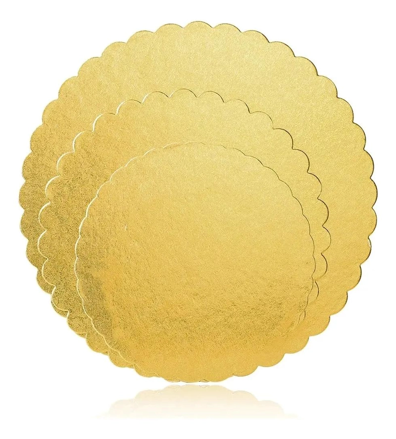 SET DE 12 BANDEJAS REDONDAS PARA TORTA DE CARTON DE 35 CM - 2
