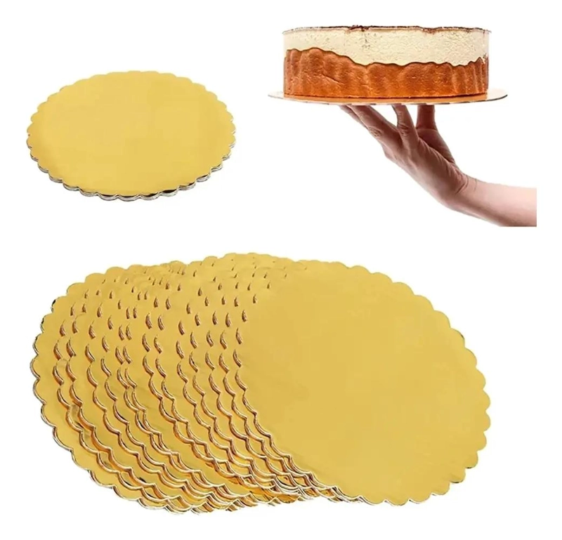 SET DE 12 BANDEJAS REDONDAS PARA TORTA DE CARTON DE 35 CM - 3